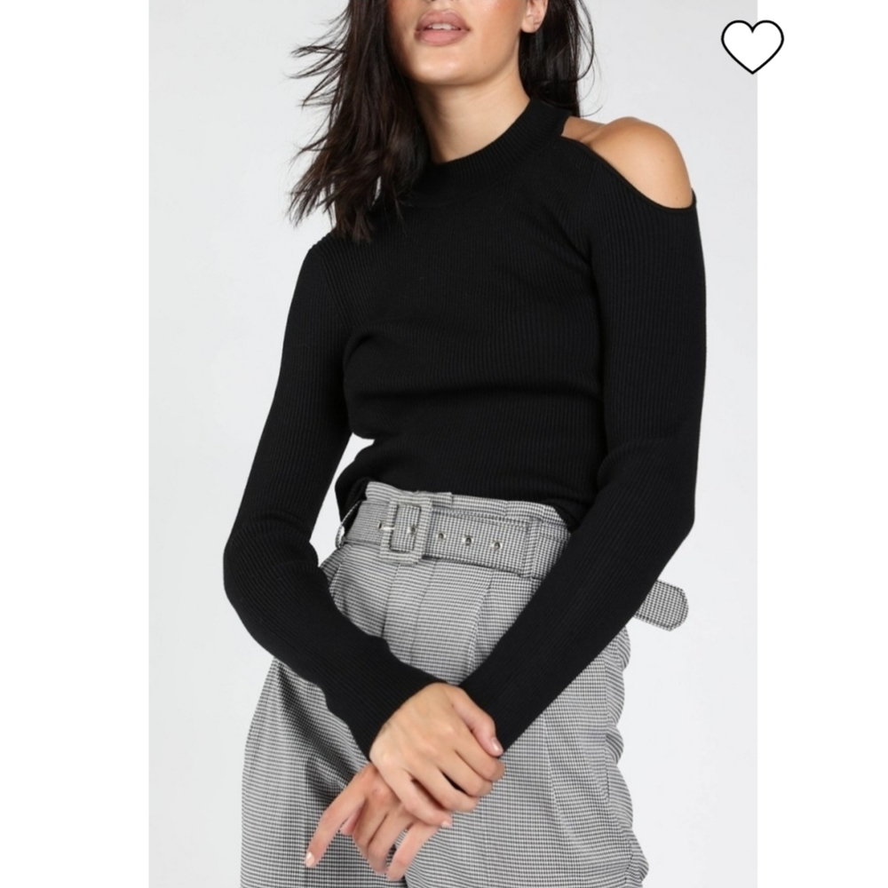 NWT Open Shoulder Rib Long sleeve - Picture 1 of 6